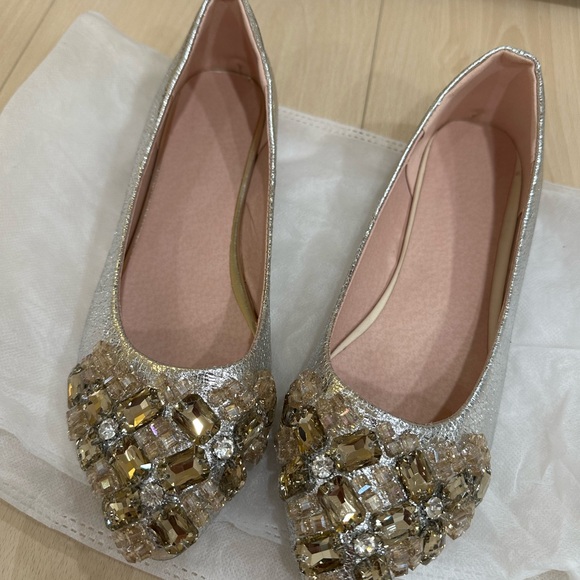 Bling-bling wedding dress flat shoes eur42 - Picture 6 of 11